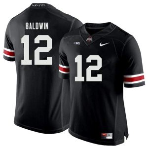 Men's Ohio State Buckeyes #12 Matthew Baldwin Black Nike NCAA College Football Jersey Freeshipping XVJ7044XT